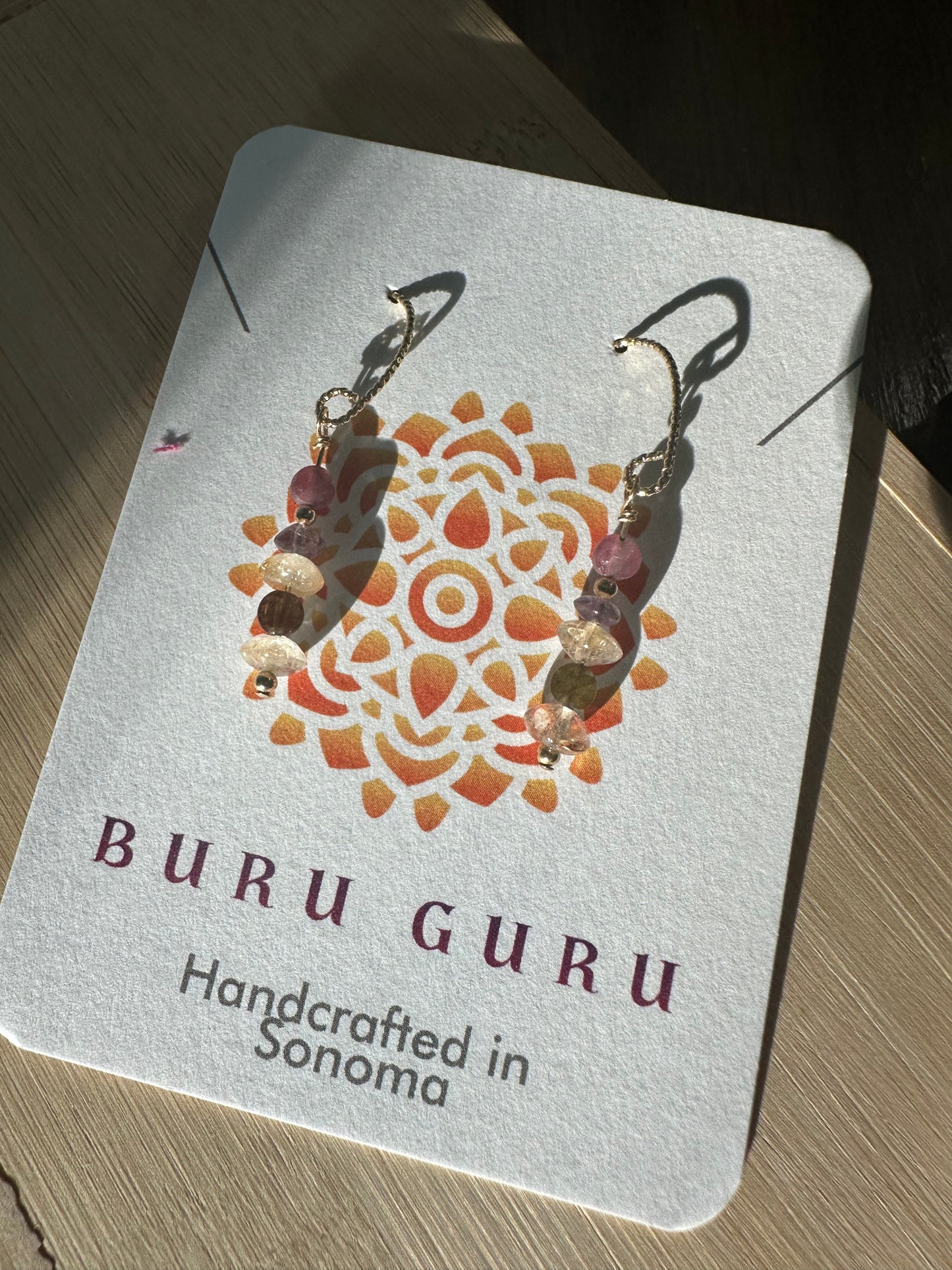 Tourmaline citrine earrings