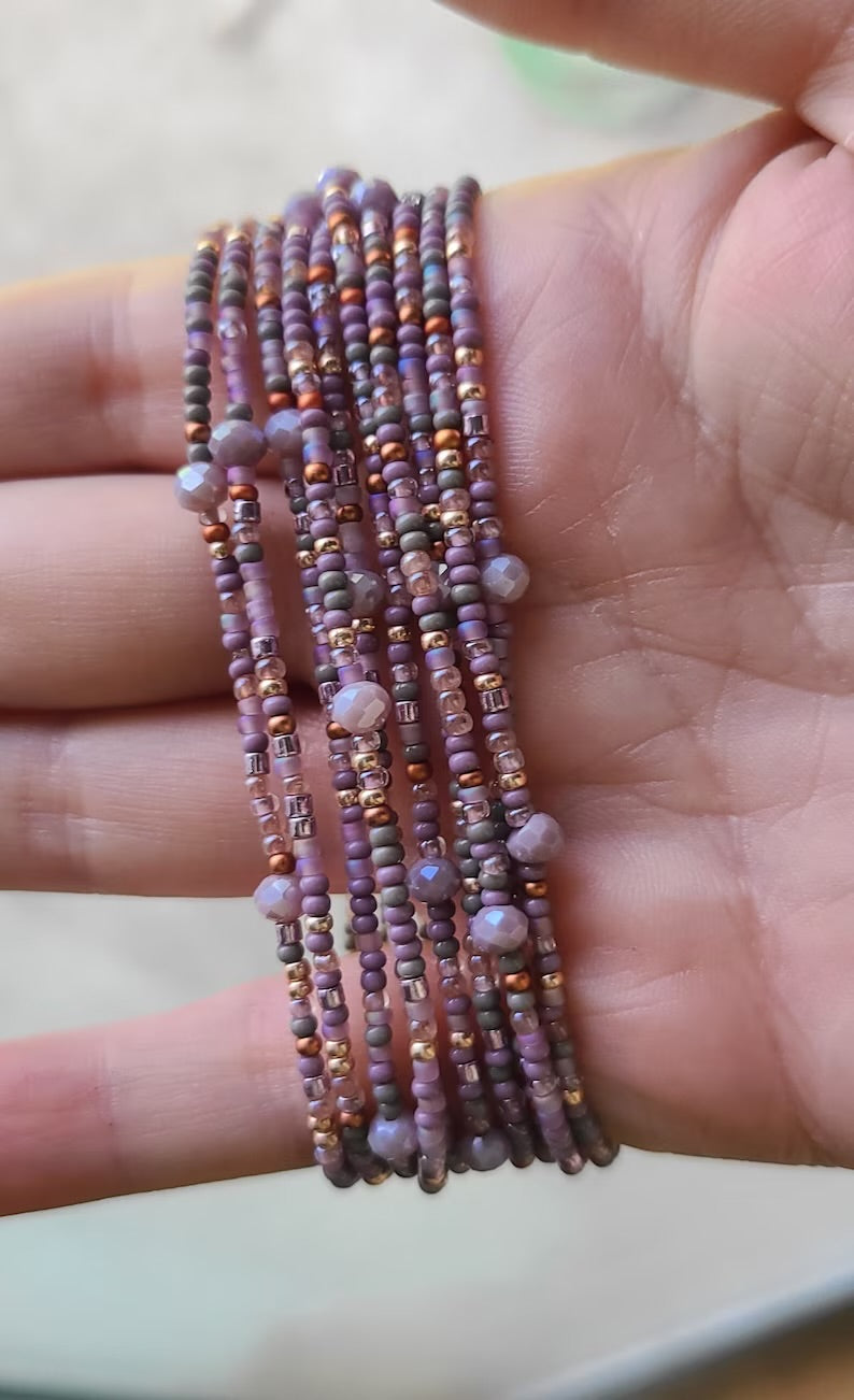 Summer sunset confetti bracelet, 1 individual strand
