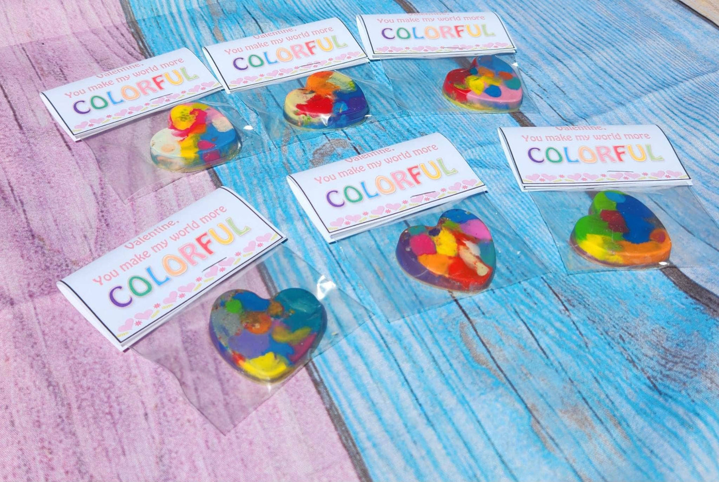 Valentines Day Cards - Valentines Day Crayon Hearts