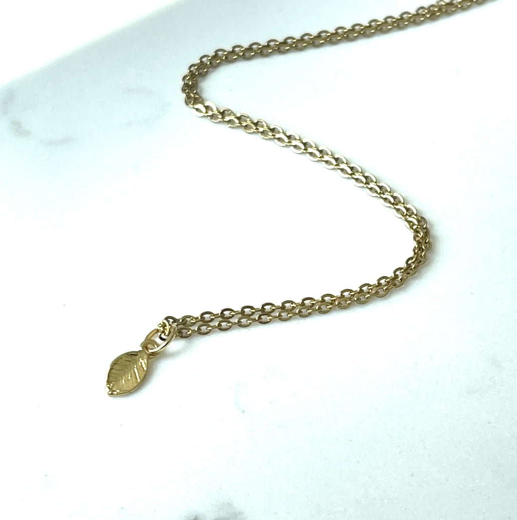 Graduation Gift Necklace, Gold Leaf