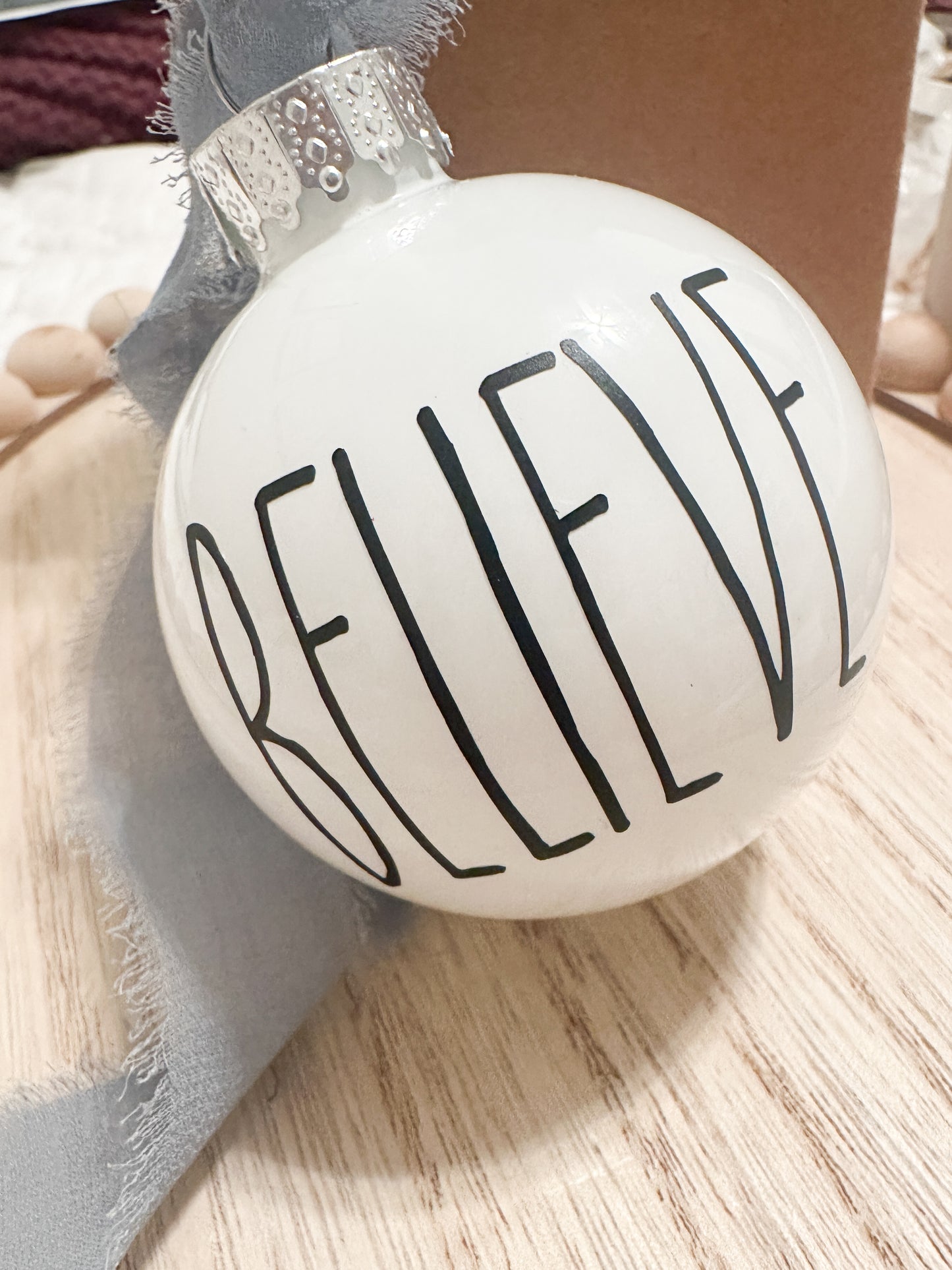 Farmhouse inspired Word Ornaments