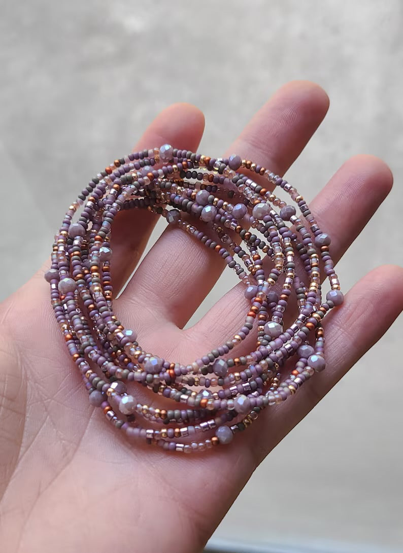 Summer sunset confetti bracelet, 1 individual strand