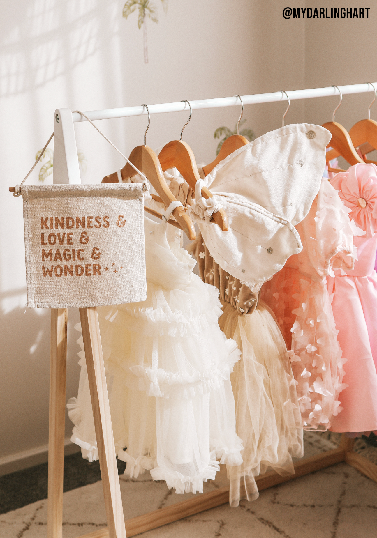 Kindness Love Magic Wonder Canvas Hang Sign - Kids Decor