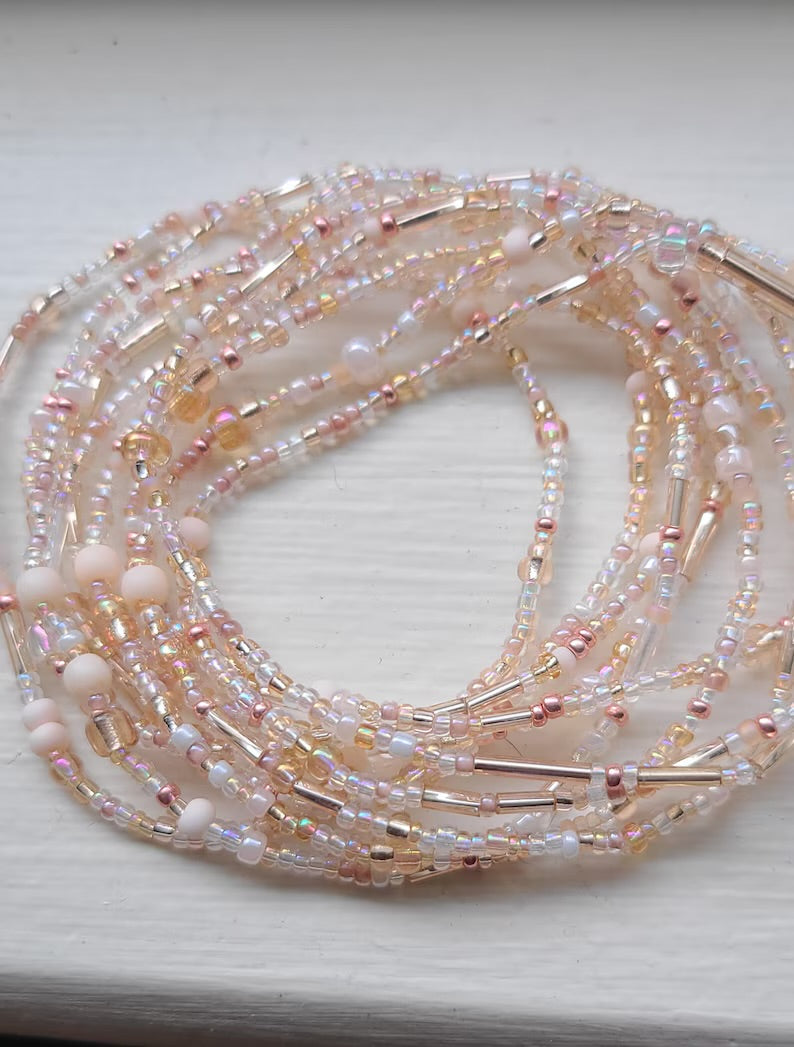 Summer sunset confetti bracelet, 1 individual strand