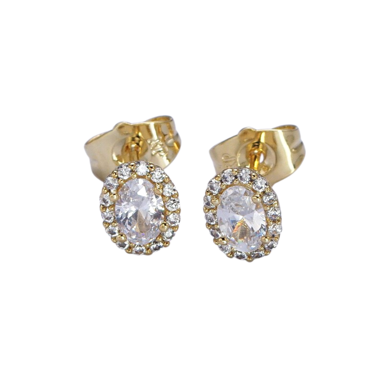 Oval Minimalist 14k Gold Filled Stud Earrings