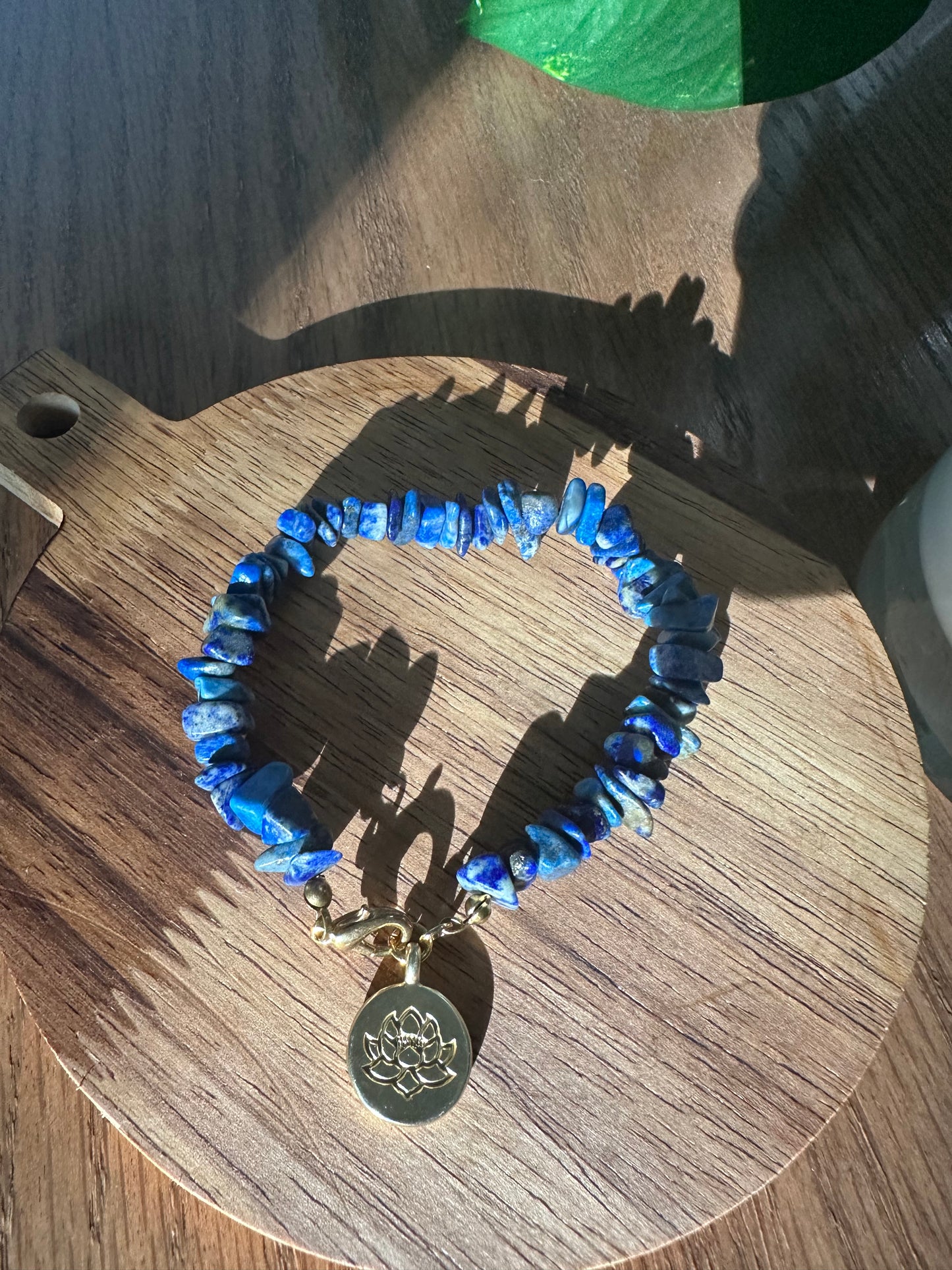 Lapis lazuli bracelet with charm