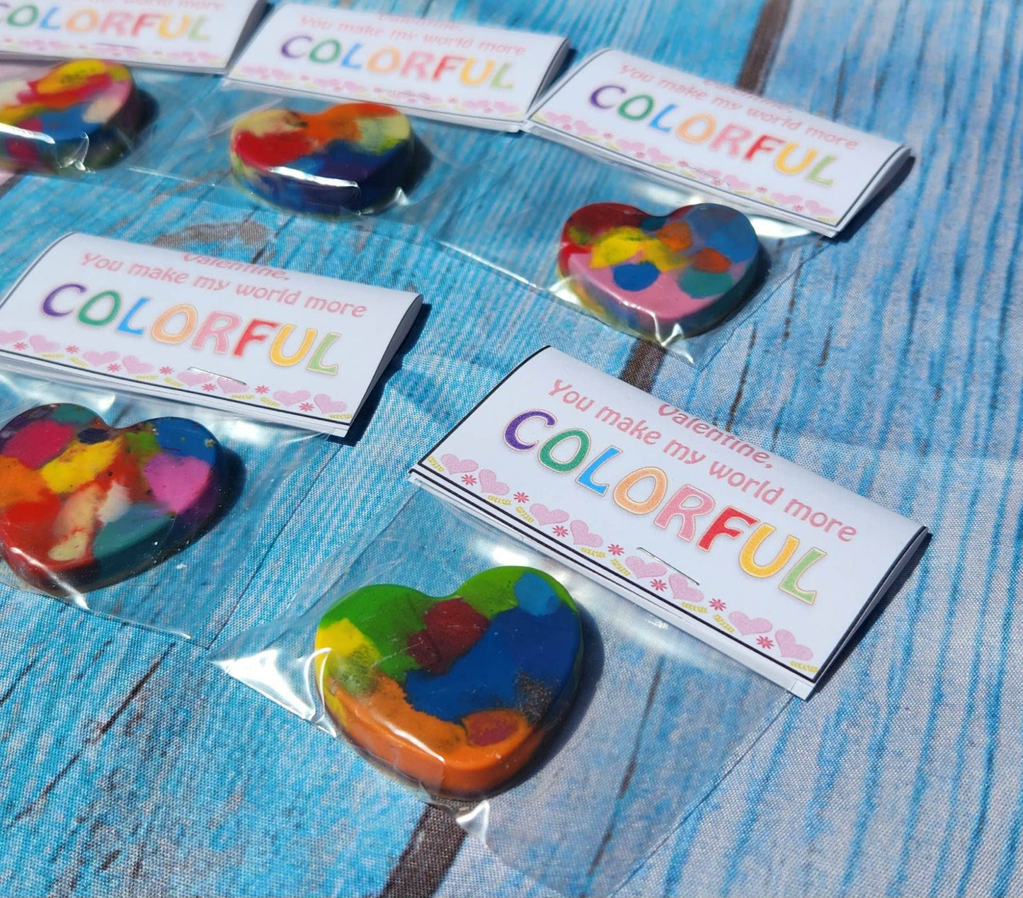 Valentines Day Cards - Valentines Day Crayon Hearts