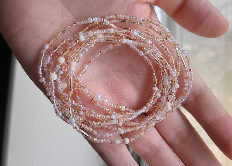 Summer sunset confetti bracelet, 1 individual strand