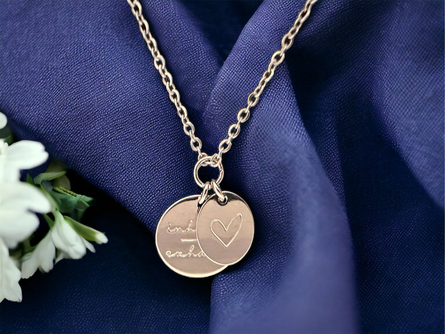 Inhale exhale necklace in silver