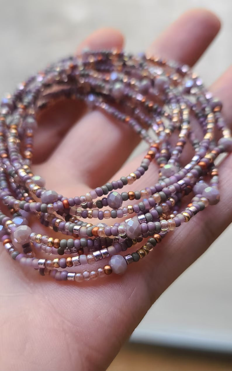 Summer sunset confetti bracelet, 1 individual strand