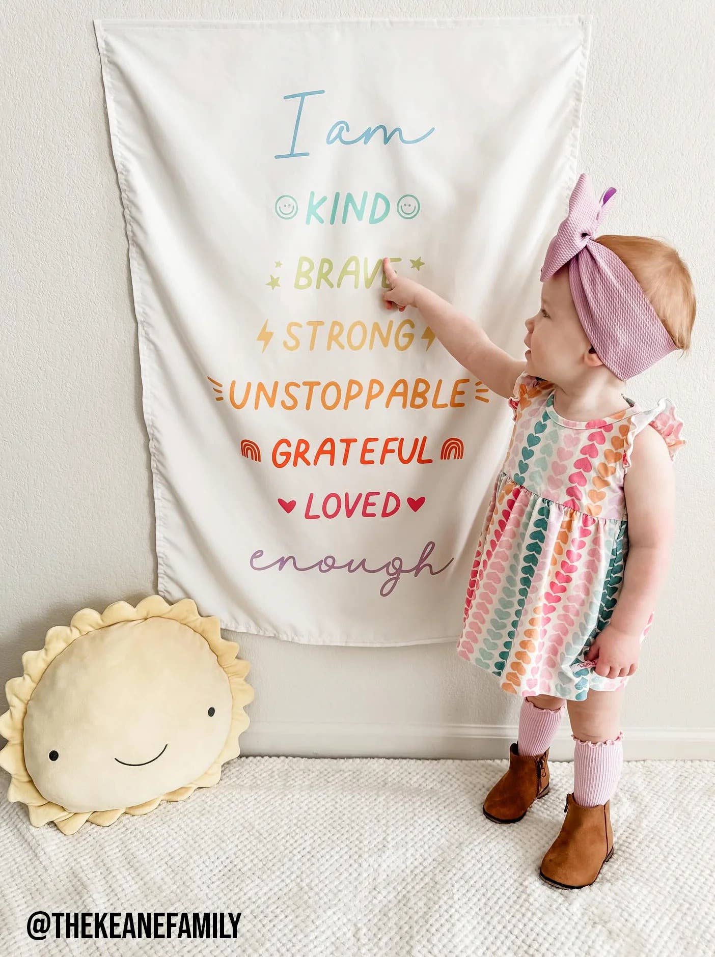 Affirmations Banner (Bright Rainbow) - Kids Decor 36x26
