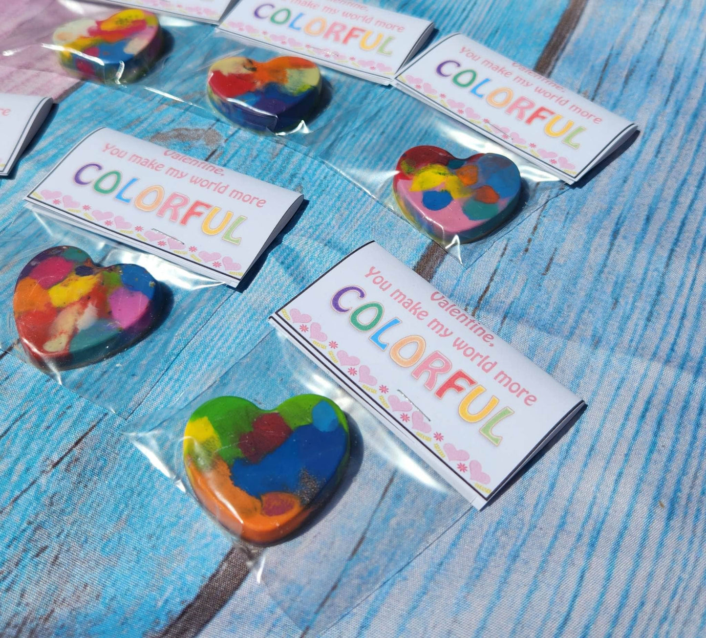 Valentines Day Cards - Valentines Day Crayon Hearts