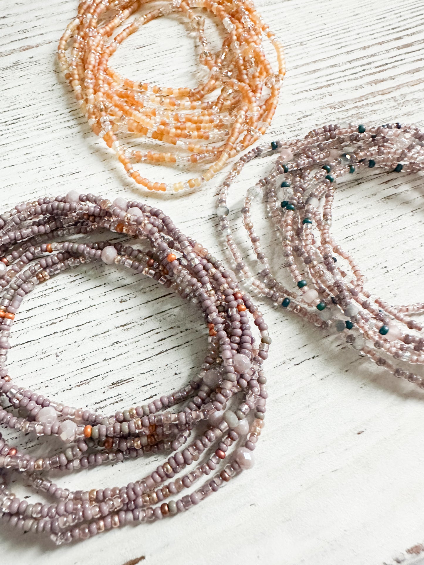 Summer sunset confetti bracelet, 1 individual strand