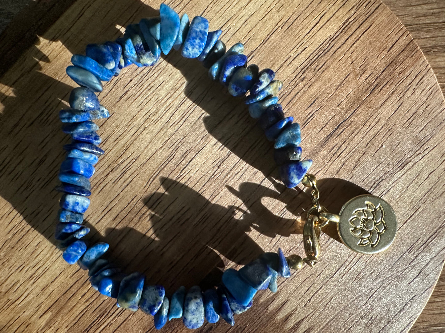 Lapis lazuli bracelet with charm