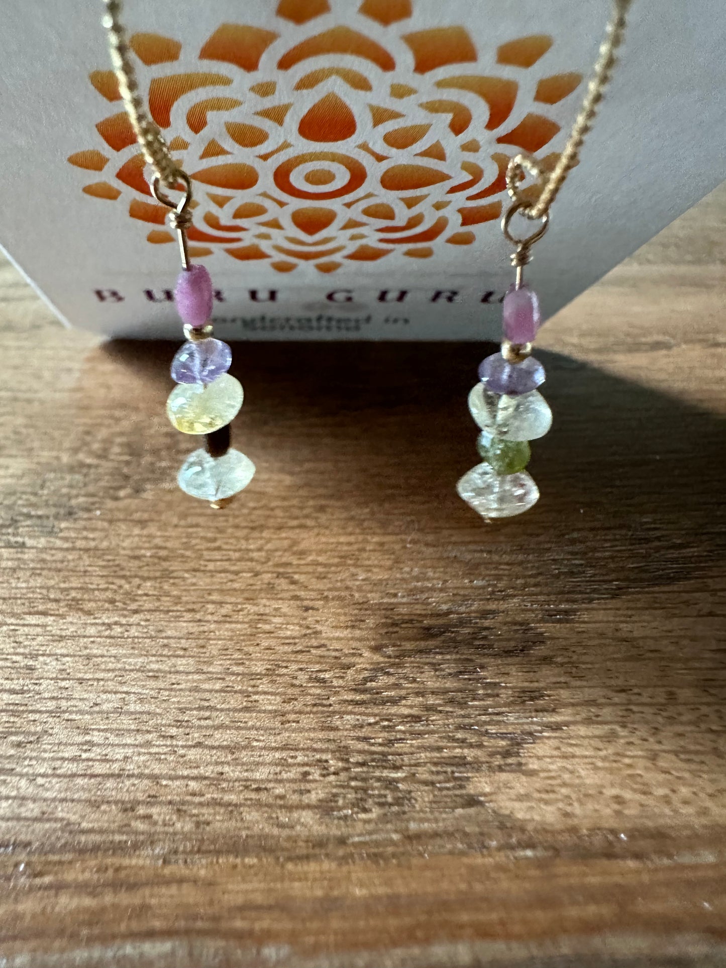 Tourmaline citrine earrings