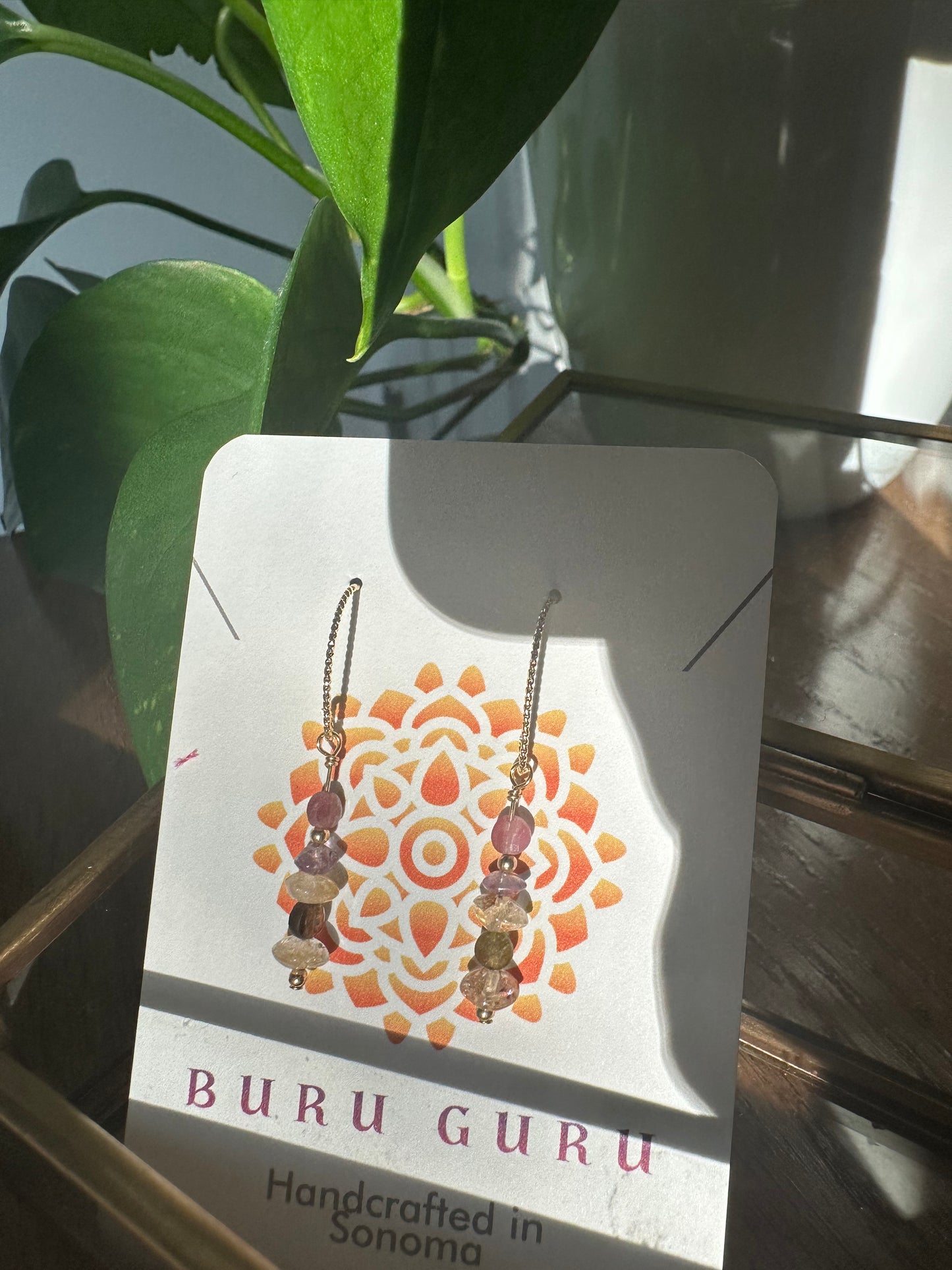 Tourmaline citrine earrings