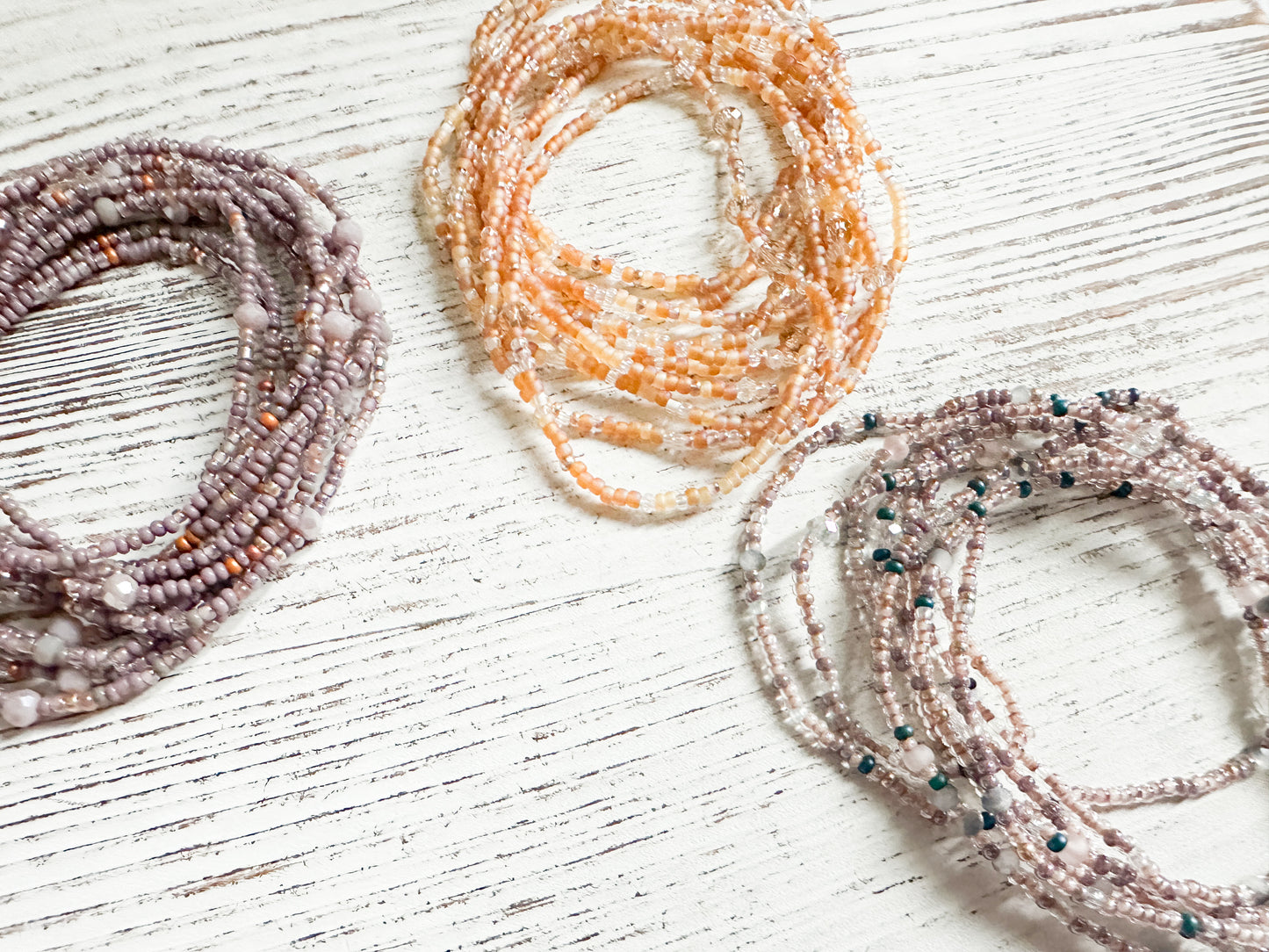 Summer sunset confetti bracelet, 1 individual strand