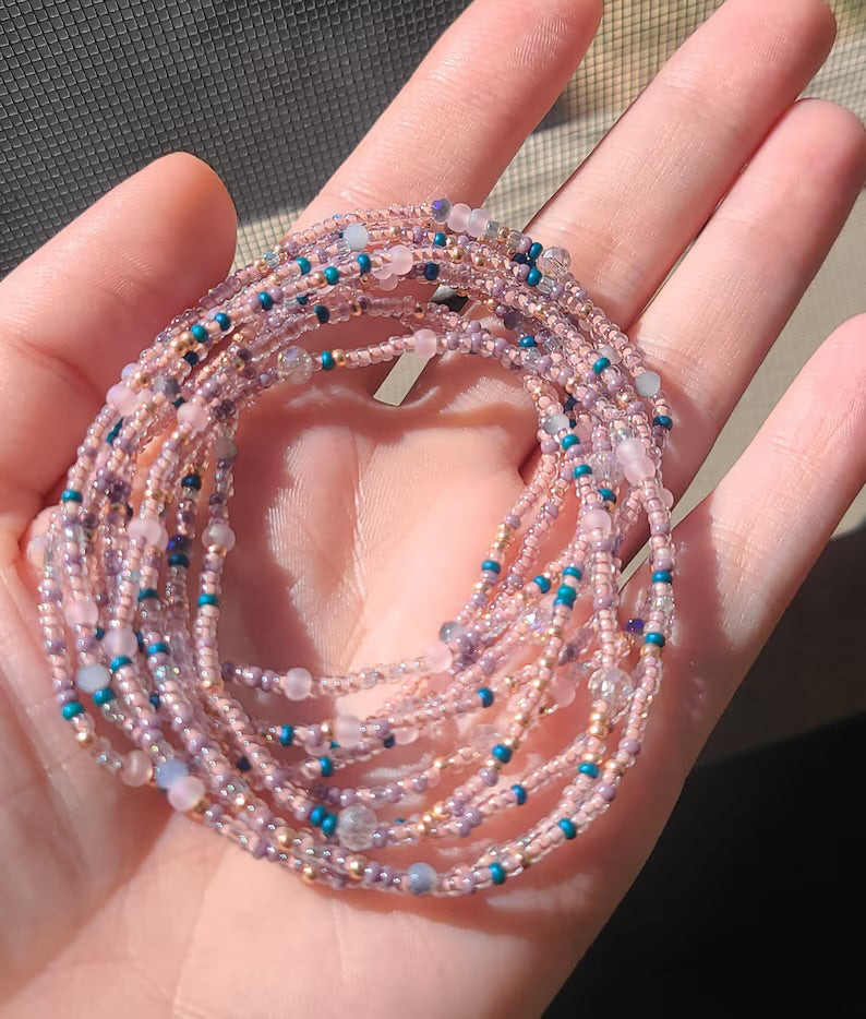 Summer sunset confetti bracelet, 1 individual strand