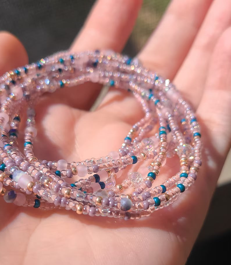 Summer sunset confetti bracelet, 1 individual strand