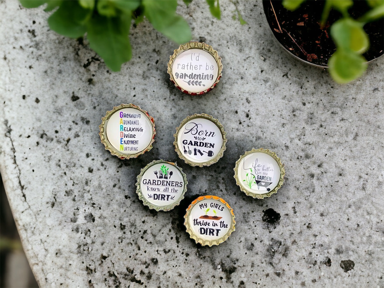 Garden magnet set - 6 pack