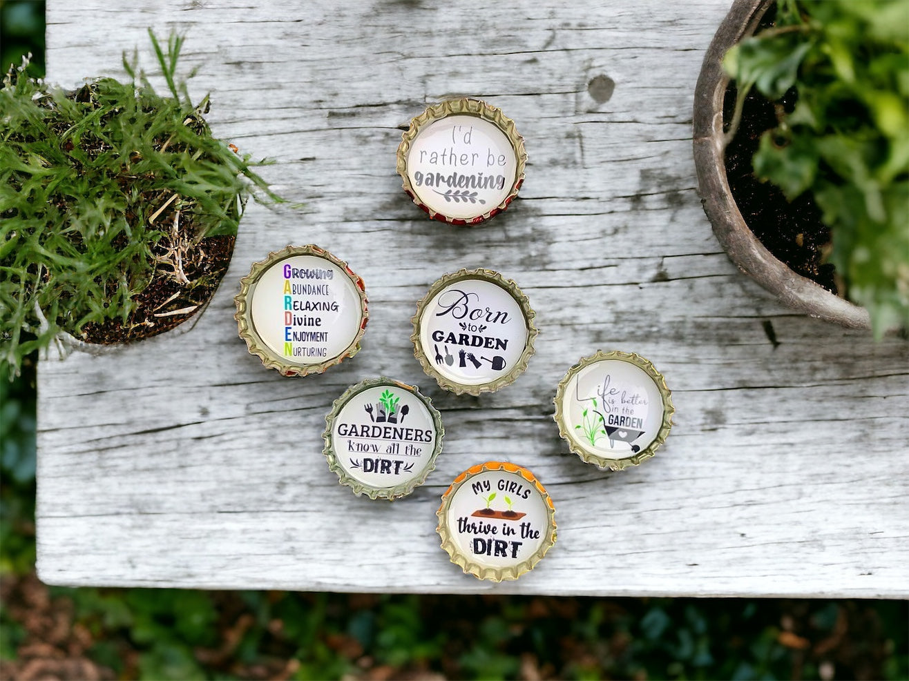 Garden magnet set - 6 pack