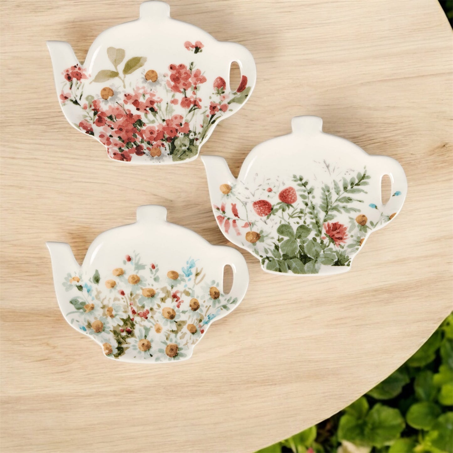Florals Tea Bag Holder Set