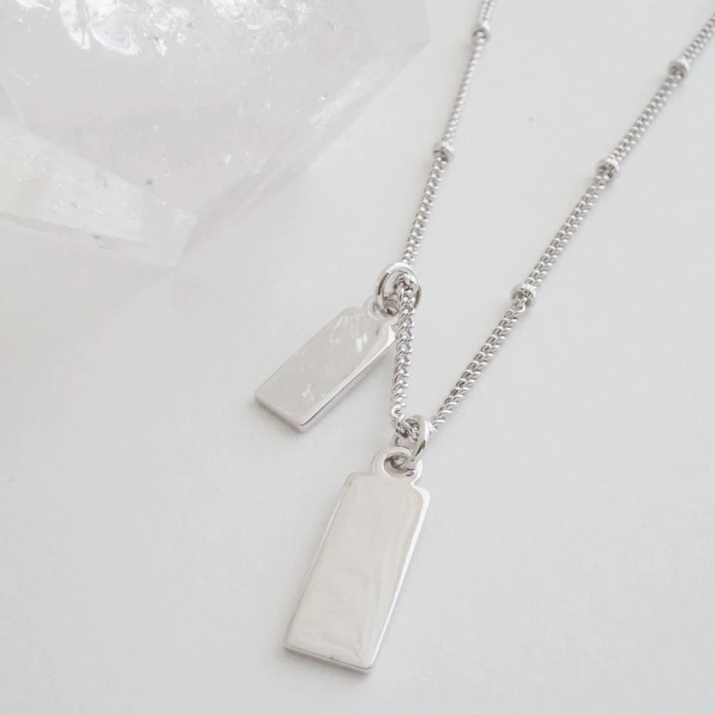 Tag Together Necklace, Silver