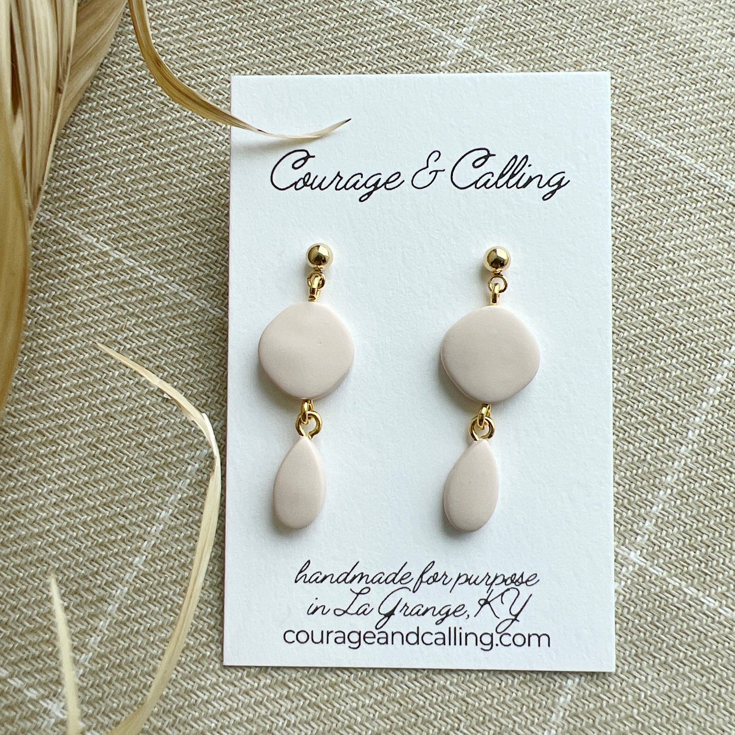 Petite Fall Dangles, white