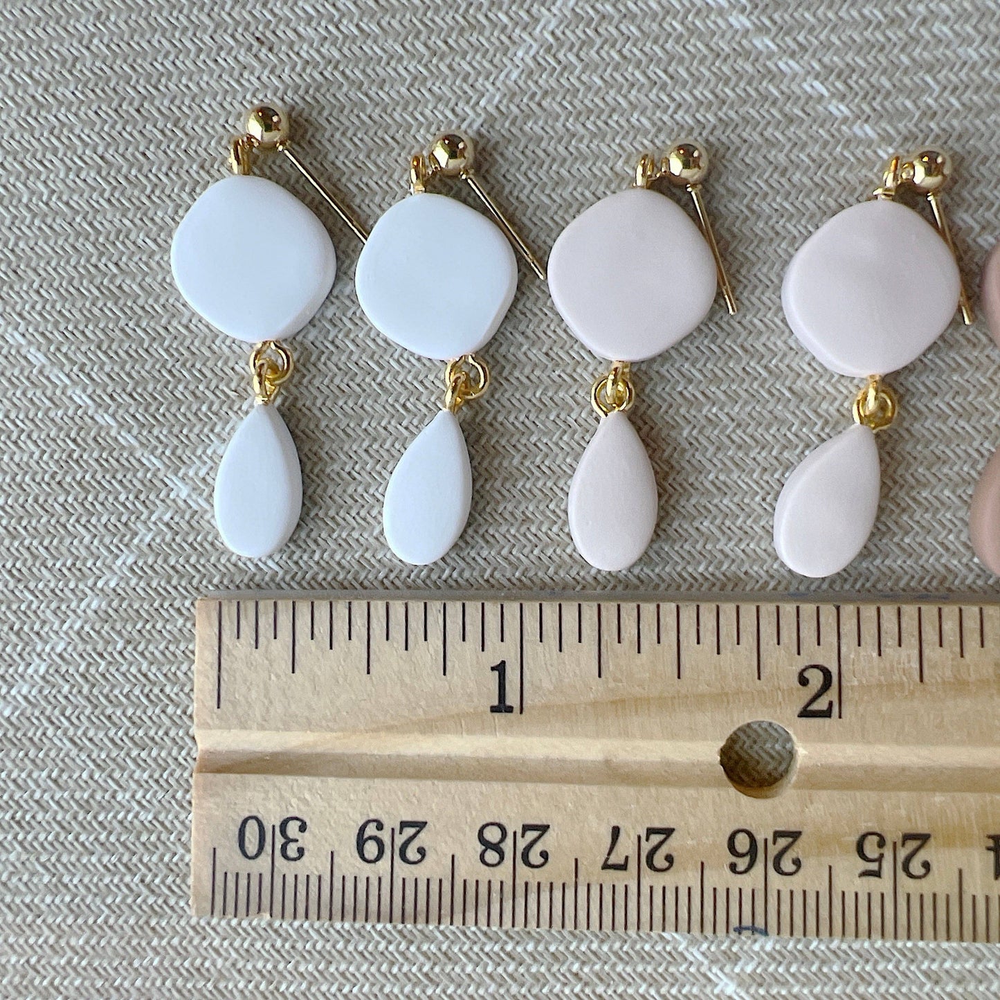Petite Fall Dangles, white