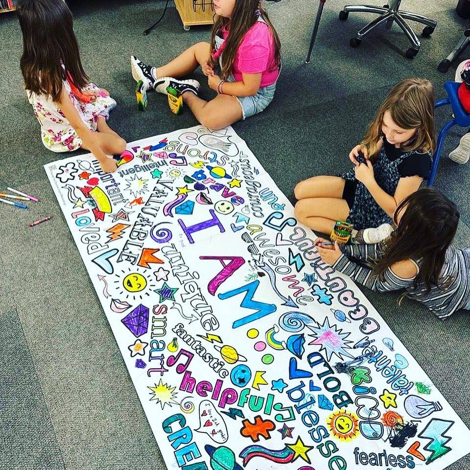 Positive Affirmations Coloring Tablecloth | Kids Activity