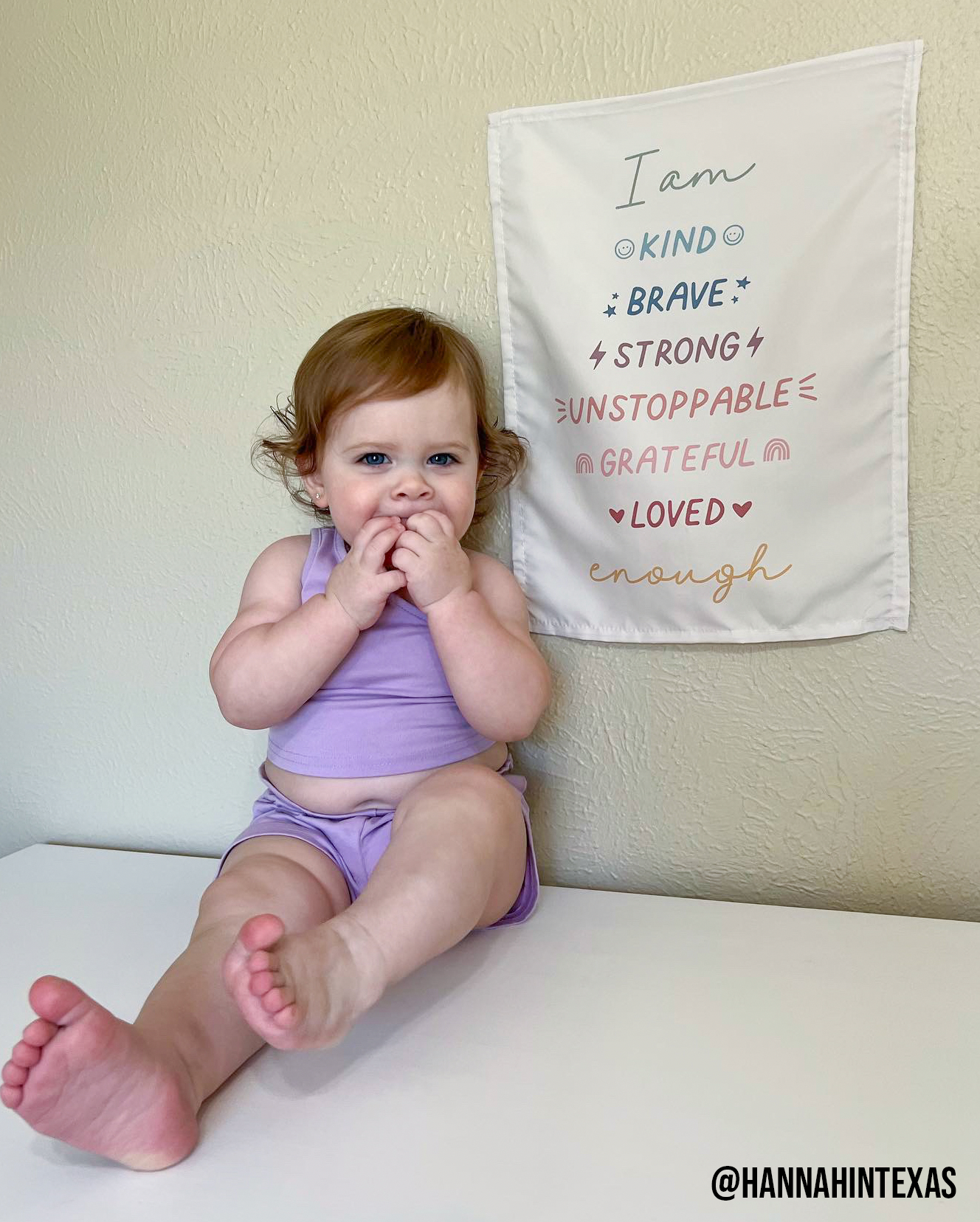 Affirmations Banner (Muted Rainbow) - Kids Wall Hanging 36x26