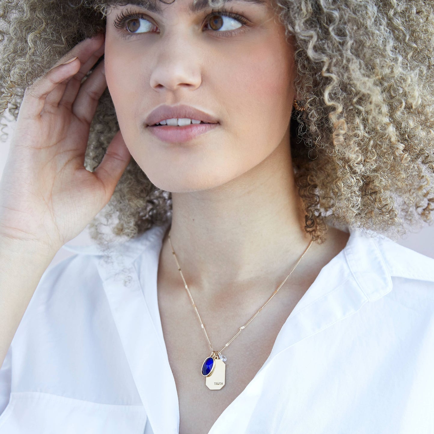 September Birthstone Necklace | Gold Birthday Jewelry