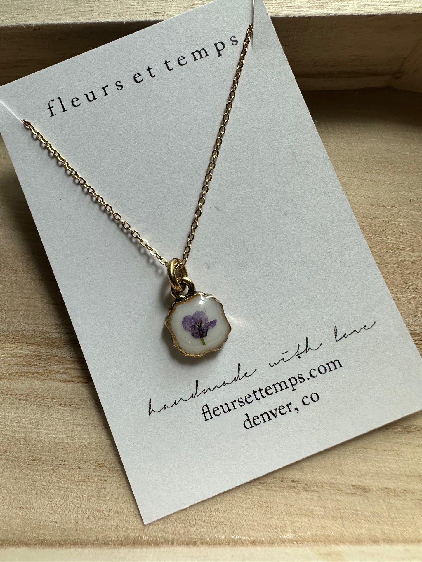 Diana Square Necklace Purple alyssum