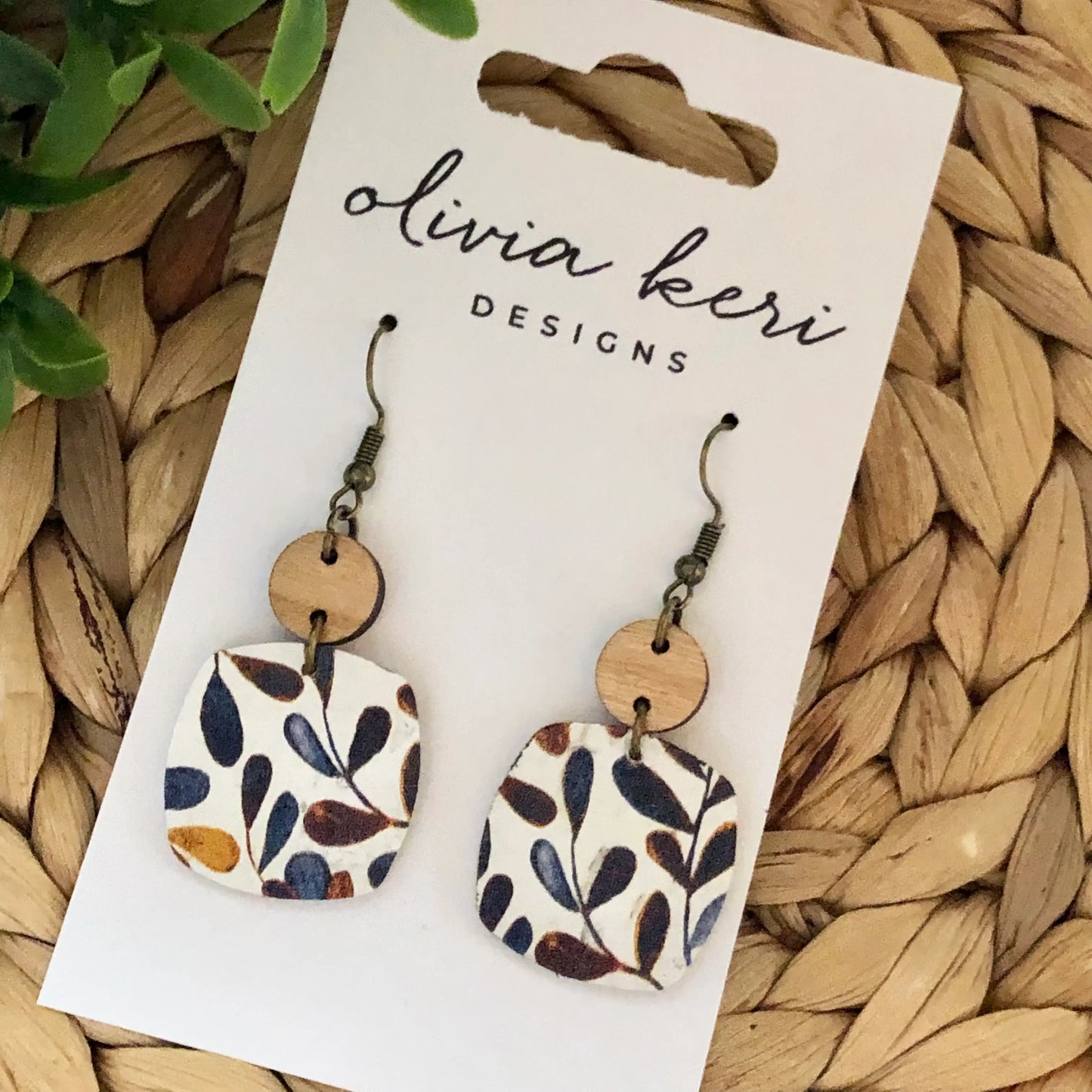 Nora Earrings- Watercolor Branches