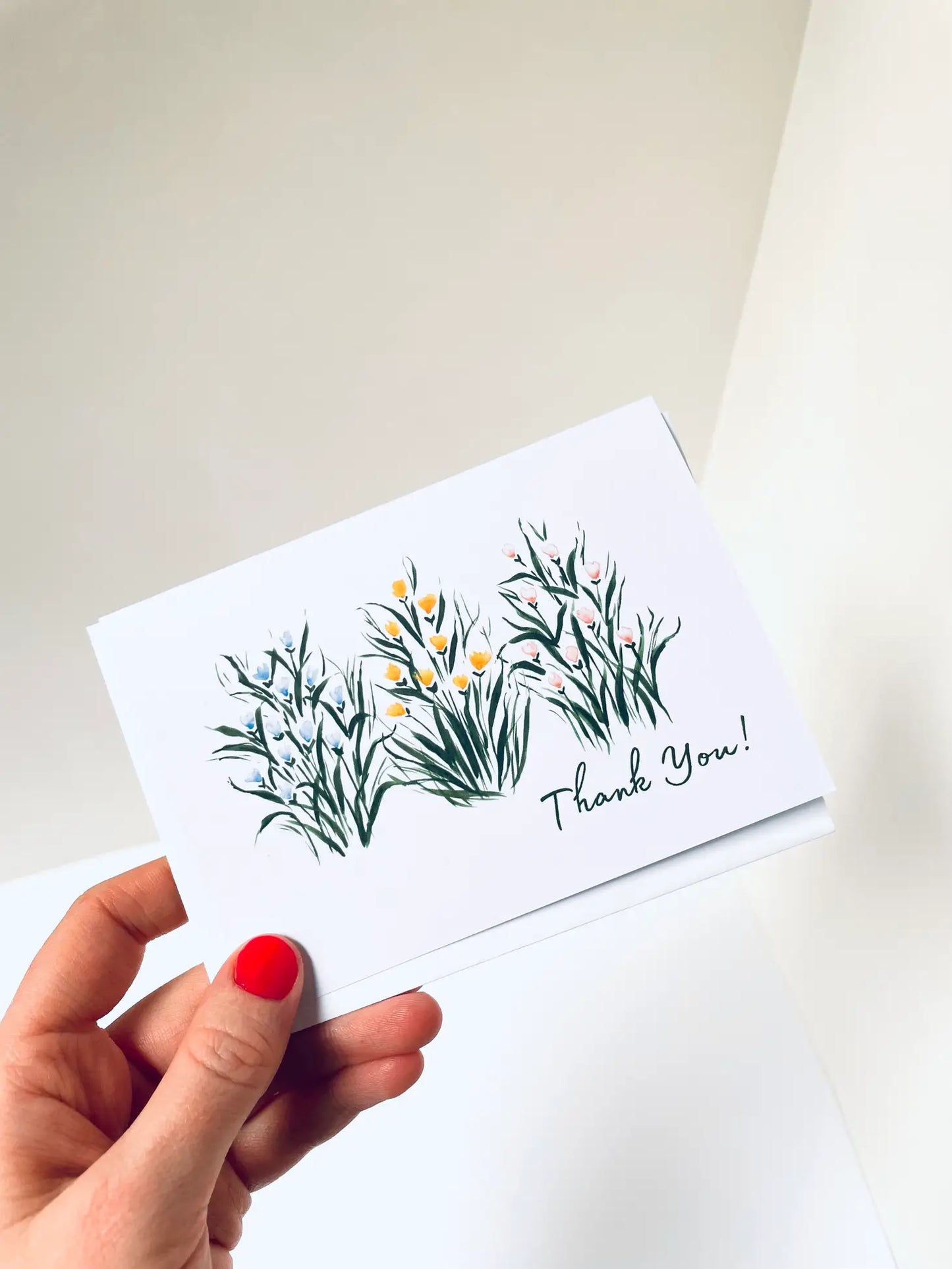 Tulip Thank You's Card Set, 100% Recycled Paper Cards, set of 6