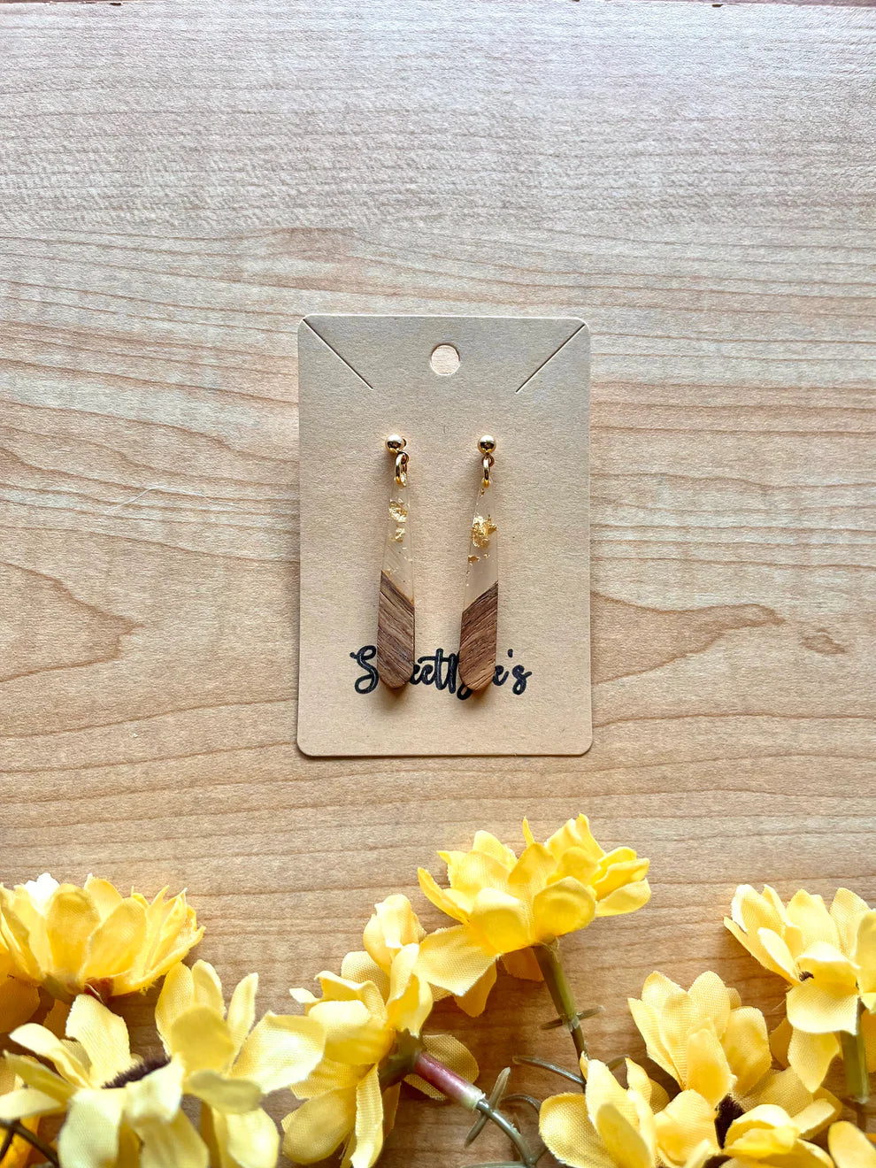 Sara Dangles | Wood & Resin Earrings