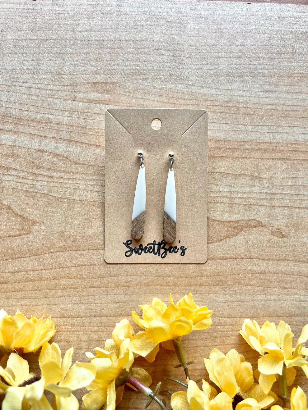 Sara Dangles | Wood & Resin Earrings