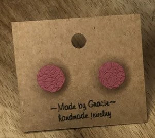 Mini Textured Studs - Dusty Rose