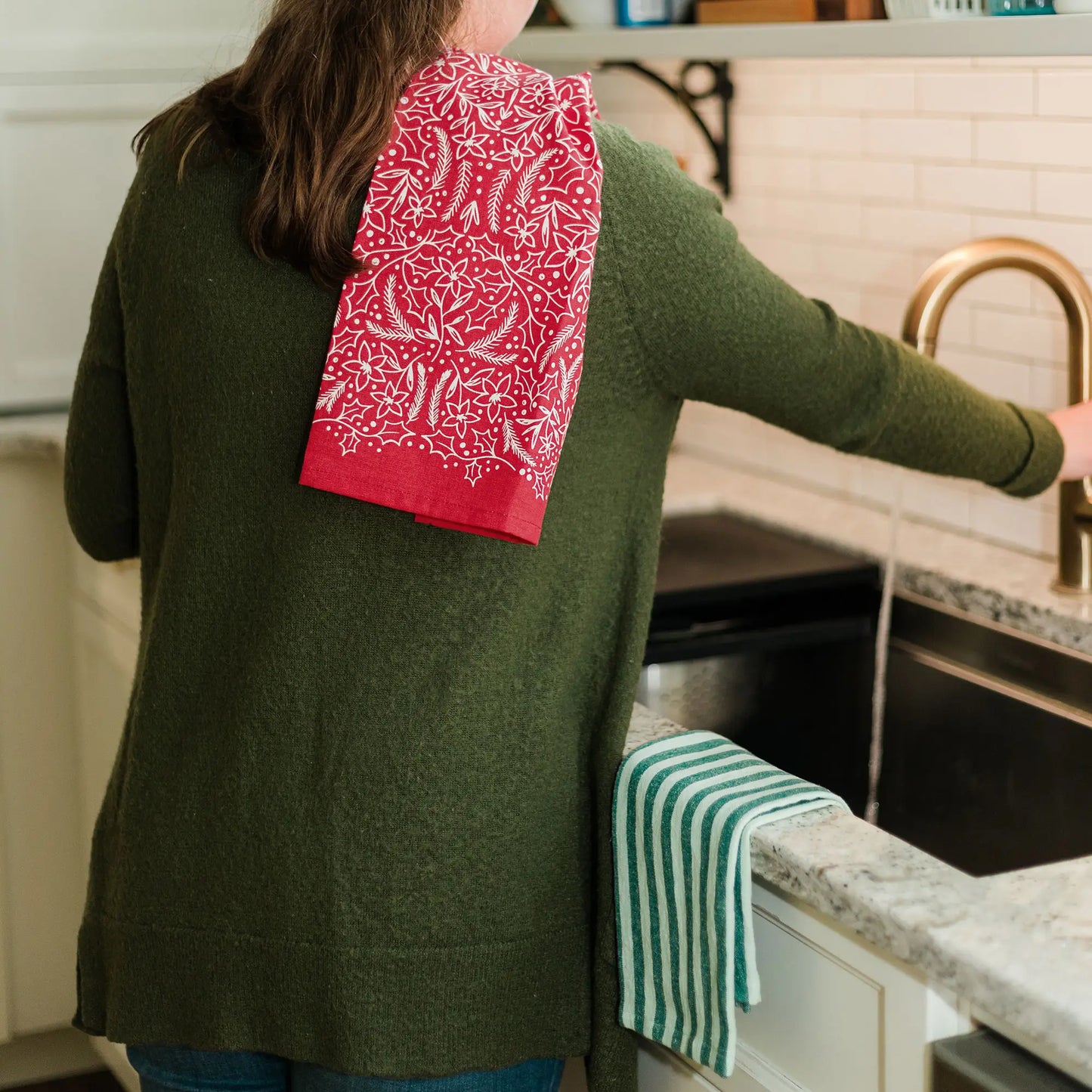 Holiday Floral Kitchen Towel Set