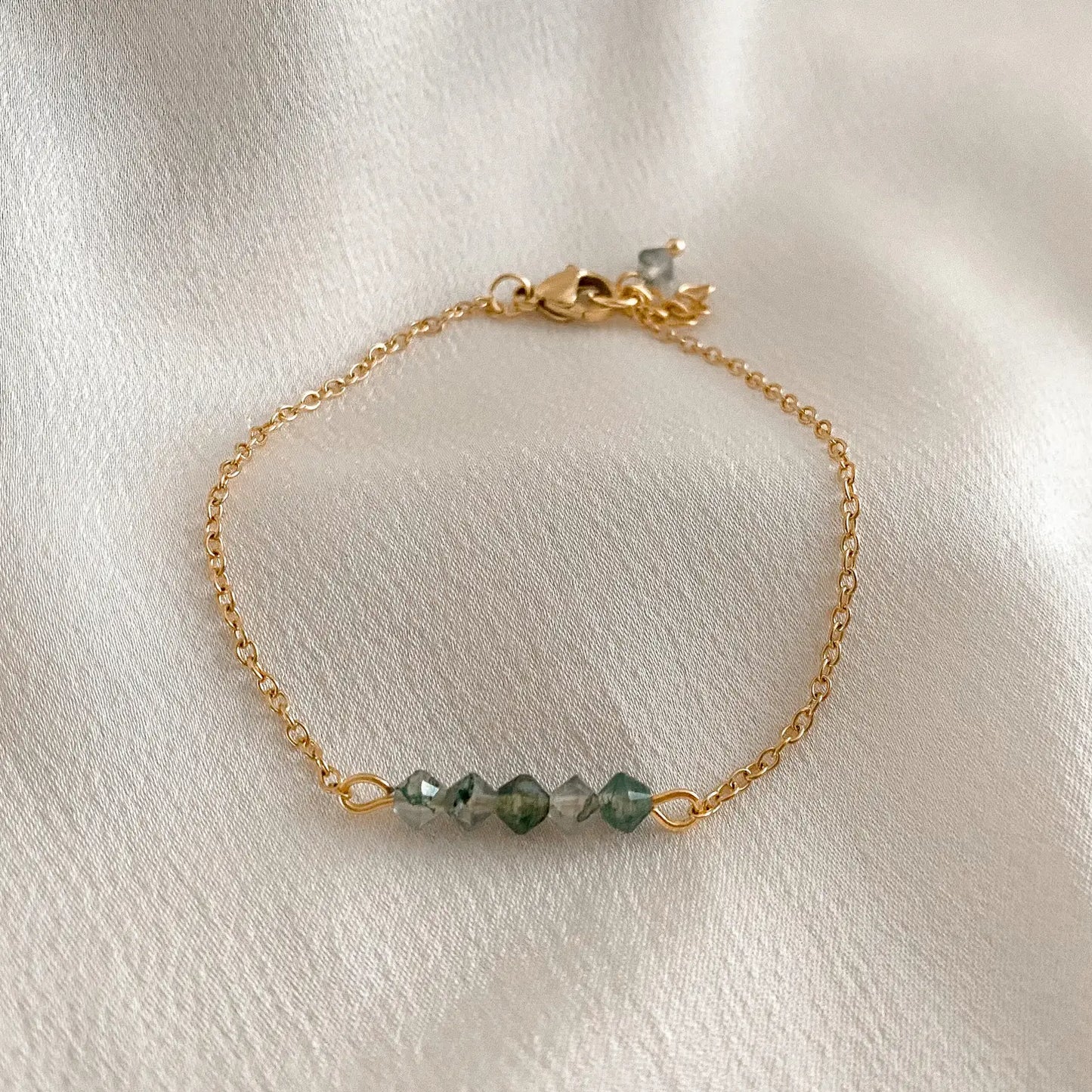 Mos Agate Bracelet - Gold