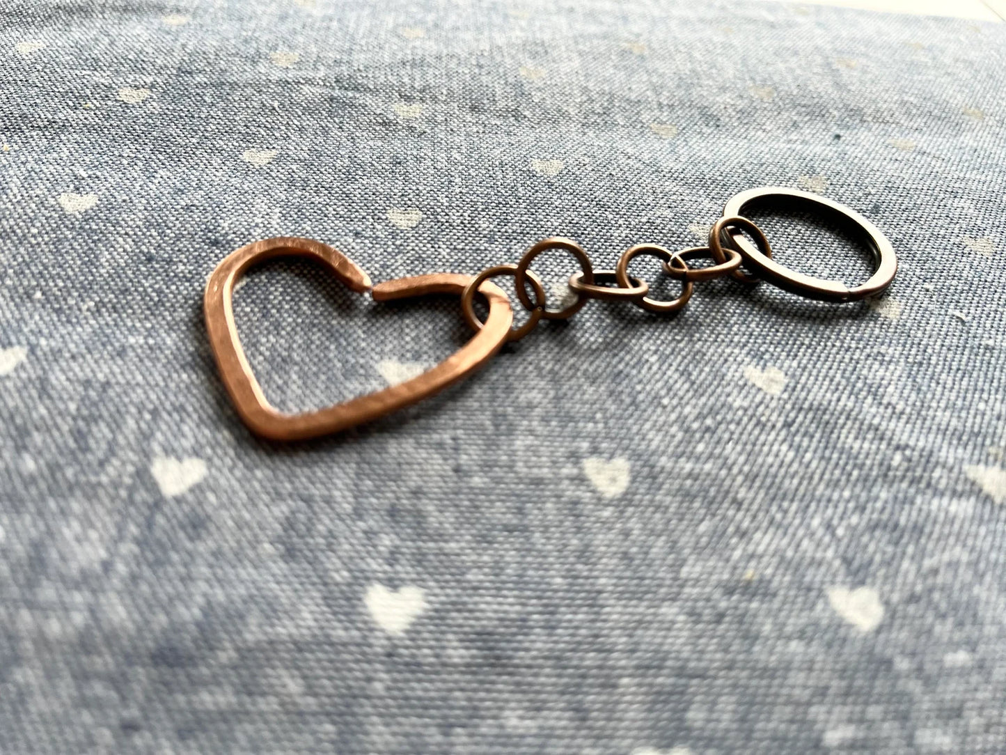 Heart Keychain | Handmade Salvaged Copper Wire Art
