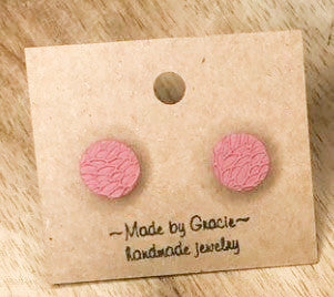 Mini Textured Studs - Dusty Rose