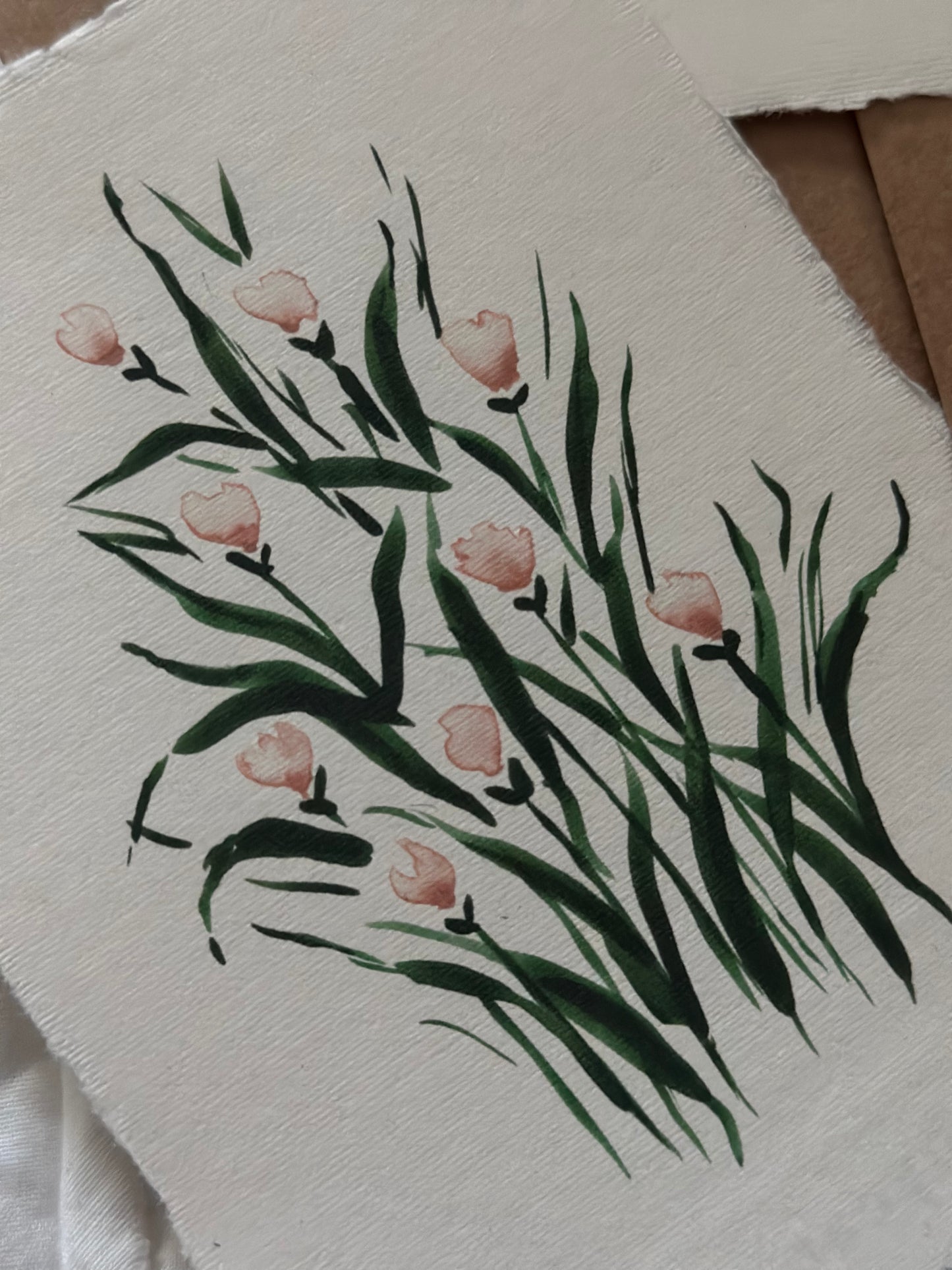 Simple Tulip Notecards on 100% Recycled Paper