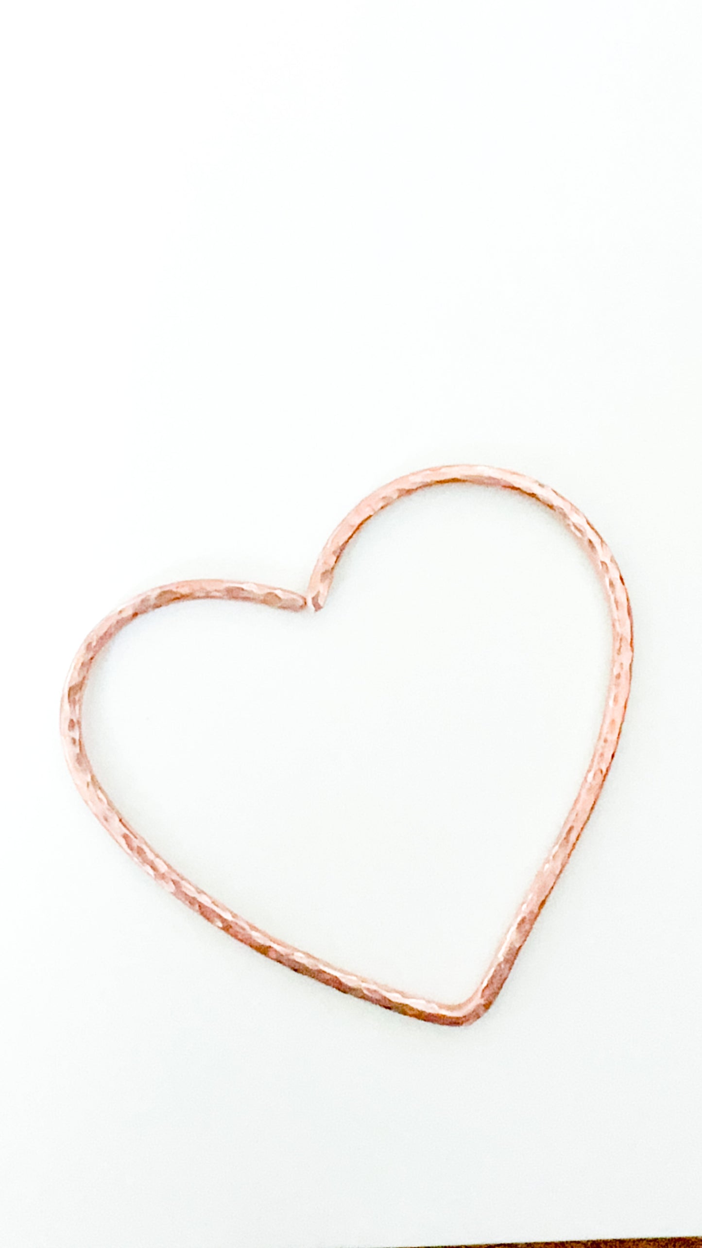 Heart Bookmark | Handmade Copper Bookmark- Hammered Texture
