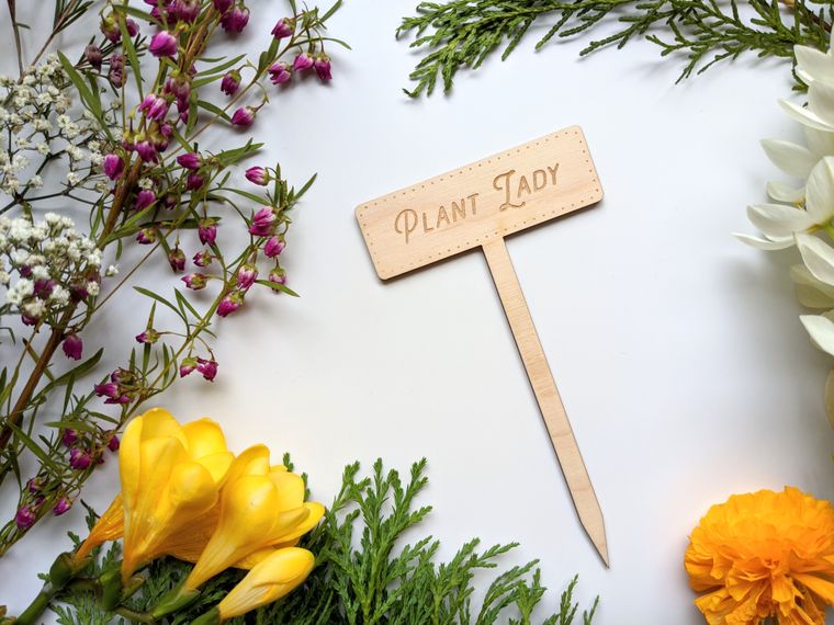 Plant Lady Garden Marker