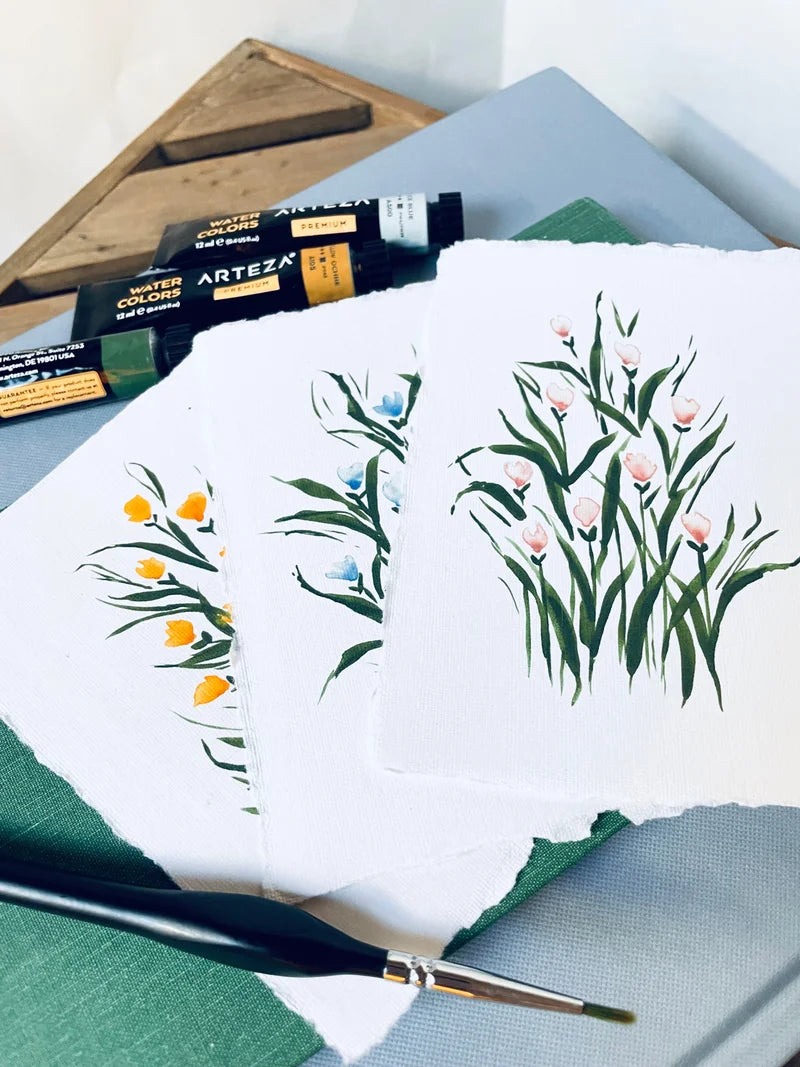 Simple Tulip Notecards on 100% Recycled Paper