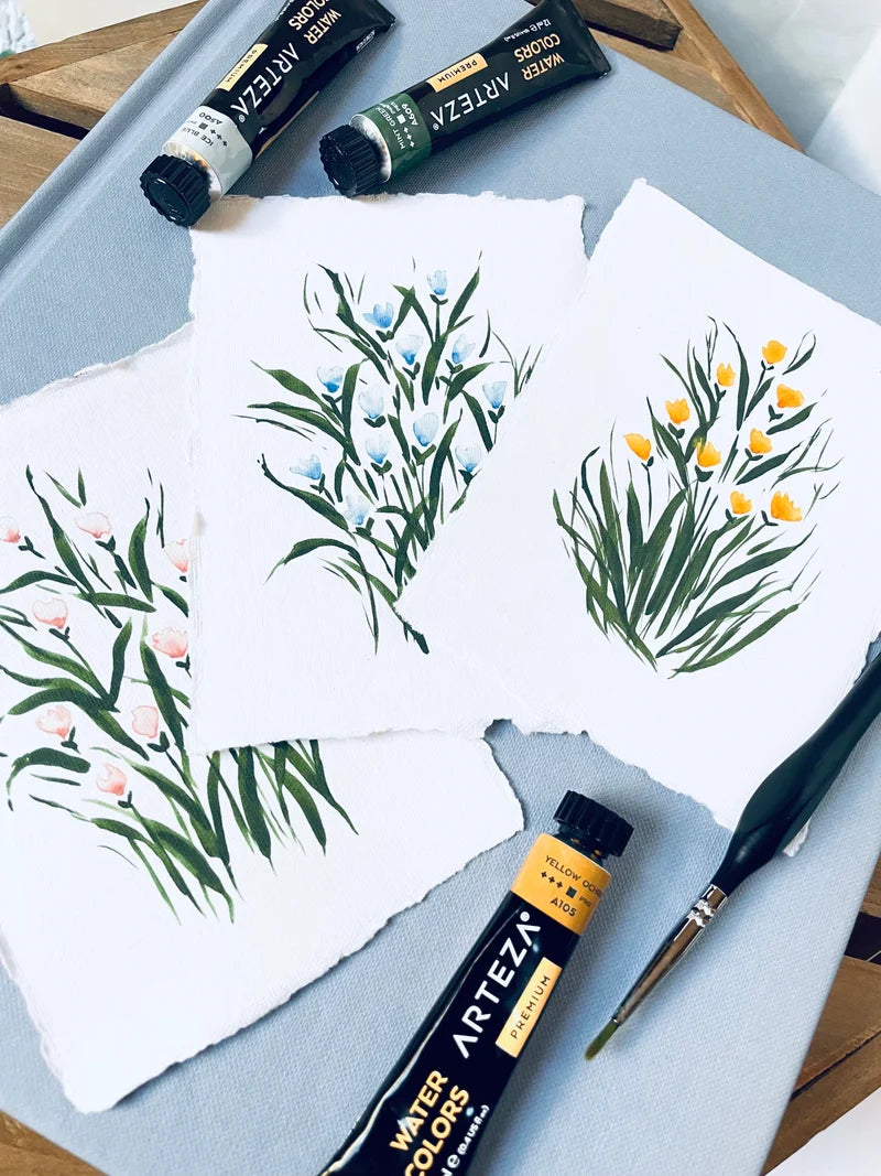 Simple Tulip Notecards on 100% Recycled Paper