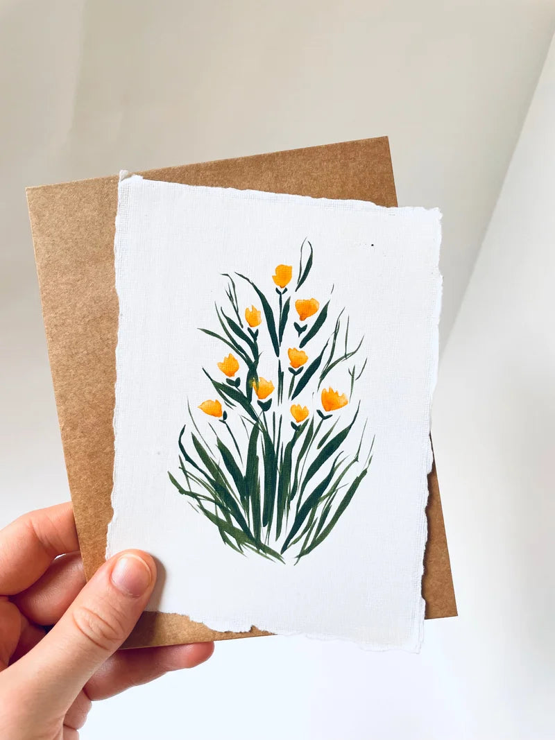 Simple Tulip Notecards on 100% Recycled Paper