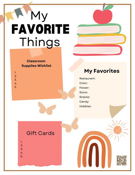 Teacher Favorites- free download!
