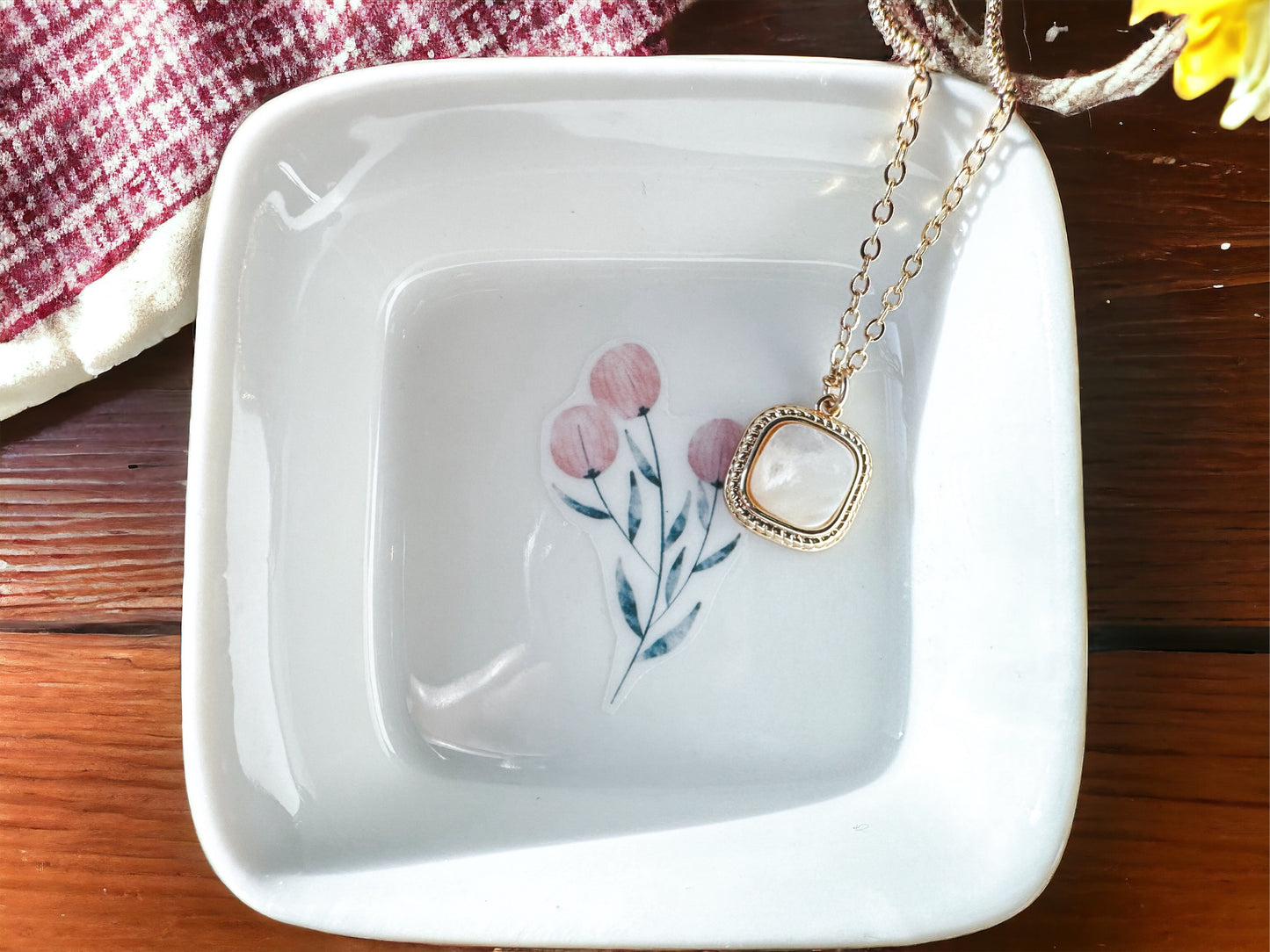 Floral Jewelry Trinket Dish